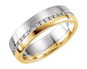 Gardiner's Jewelry Catalog QG Tutone Gold Diamond Ring